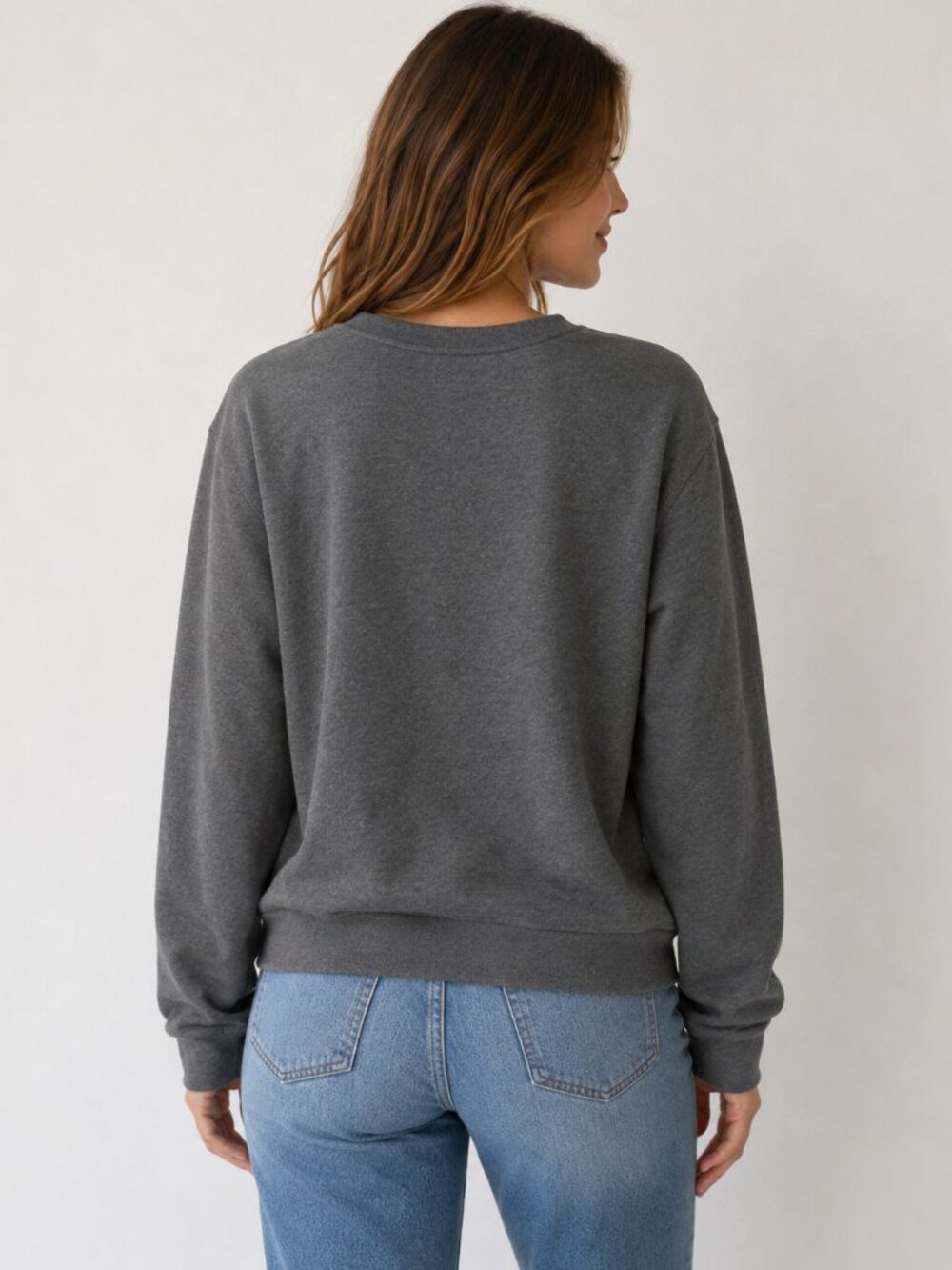 J.Crew Gray Jeweled Embellished Crewneck Sweatshirt Size L - Picture 2 of 7